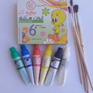Boite de gouache 6 tubes en plastique Pack 12 Bts